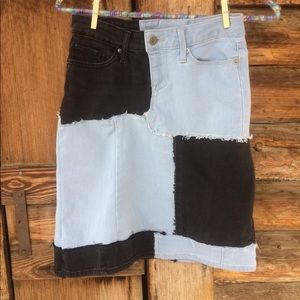 Levi Handmade upcycled denim jean skirt